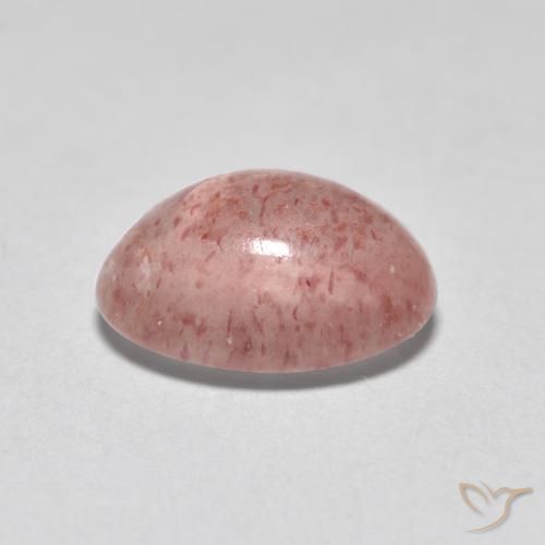 Strawberry Quartz Gemstone in 8 x 6 mm (calibrated) Size for Sale, Strawberry Quartz Stone in Medium-Light Pink Color