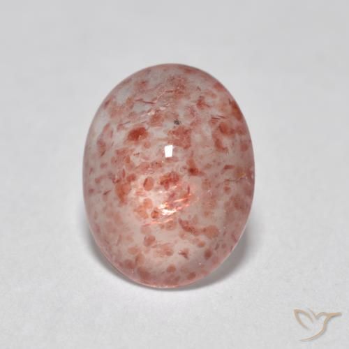 0.93ct Natural Light Pink Strawberry Quartz, Oval, Translucent