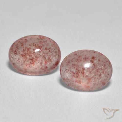 2.07ctw Natural Earthy Pink Strawberry Quartz, Oval, Translucent