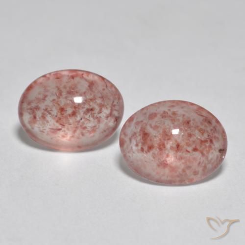 2.09ctw Natural Earthy Pink Strawberry Quartz, Oval, Translucent