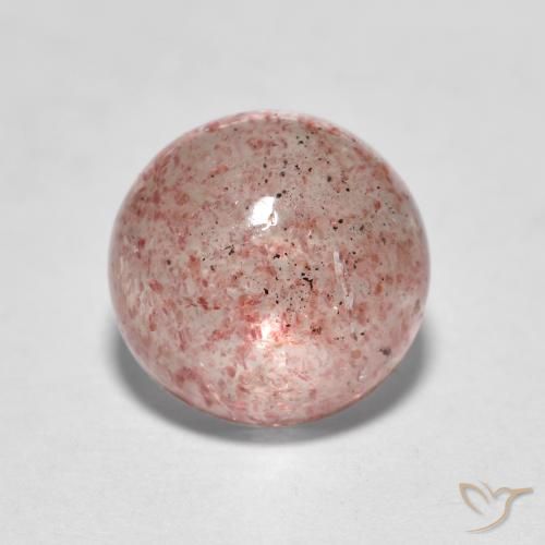 2.35ct Natural Earthy Pink Strawberry Quartz, Round, Translucent