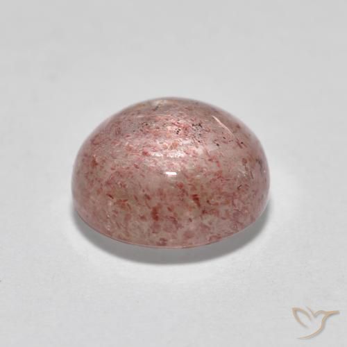 Strawberry Quartz Gemstone in 8 mm (calibrated) Size for Sale, Strawberry Quartz Stone in Earthy Pink Color