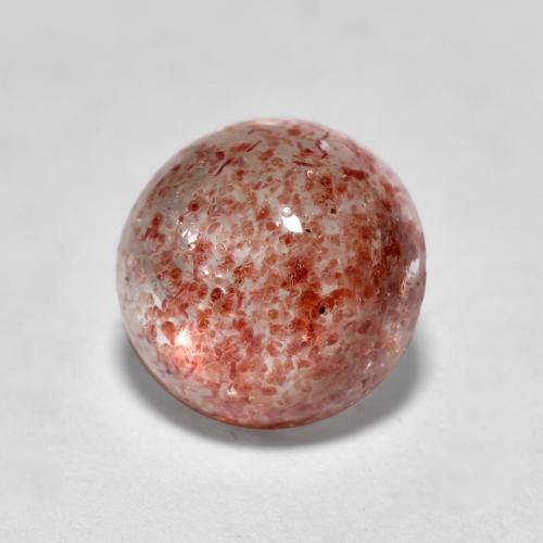 1.64 ct Pink Strawberry Quartz Stone, Natural Strawberry Quartz in Round Cabochon Shape for Sale