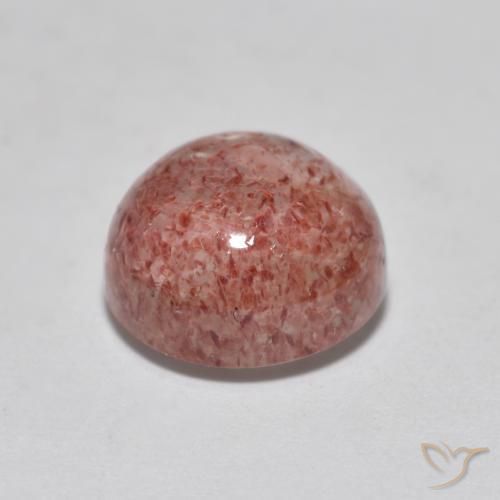 Strawberry Quartz Gemstone in 8 mm (calibrated) Size for Sale, Strawberry Quartz Stone in Medium Pink Color