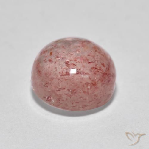 Strawberry Quartz Gemstone in 7 mm (calibrated) Size for Sale, Strawberry Quartz Stone in Medium-Light Pink Color