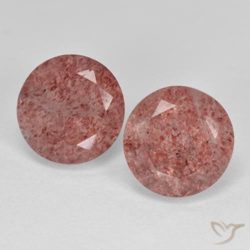 6.12ctw Natural Rose Pink Strawberry Quartz, Round, Translucent
