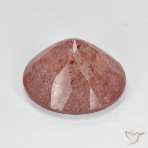Strawberry Quartz Gemstone in 13 mm (calibrated) Size for Sale, Strawberry Quartz Stone in Medium Pink Color