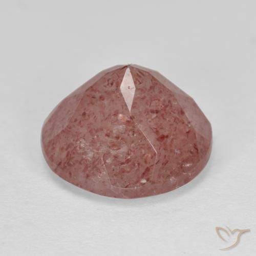 Strawberry Quartz Gemstone in 12 mm (calibrated) Size for Sale, Strawberry Quartz Stone in Medium Pink Color