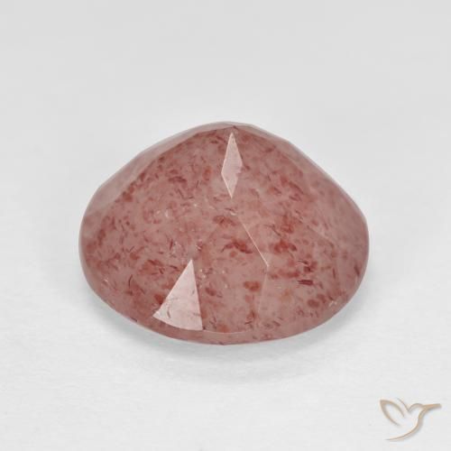 Strawberry Quartz Gemstone in 11 mm (calibrated) Size for Sale, Strawberry Quartz Stone in Rose Pink Color