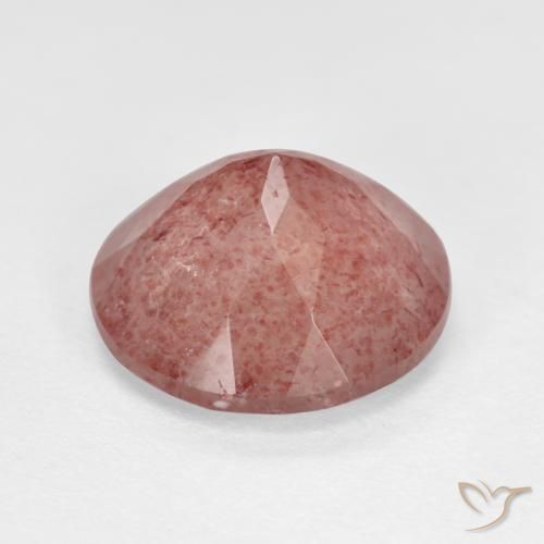 Strawberry Quartz Gemstone in 11 mm (calibrated) Size for Sale, Strawberry Quartz Stone in Medium Pink Color
