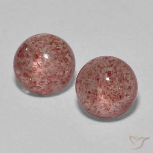 3.35 ct Round Strawberry Quartz, 7.1 mm From Russia, Photo A