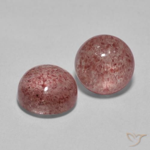 3.67ctw Natural Medium Pink Strawberry Quartz, Round, Translucent