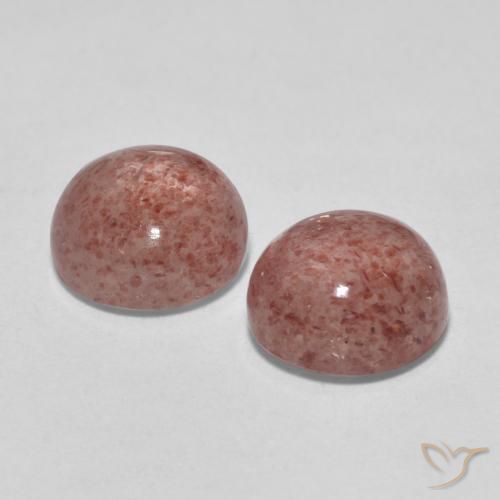Strawberry Quartz Gemstones in 7 mm (calibrated) Size for Sale, Strawberry Quartz Stones in Deep Rose Pink Color