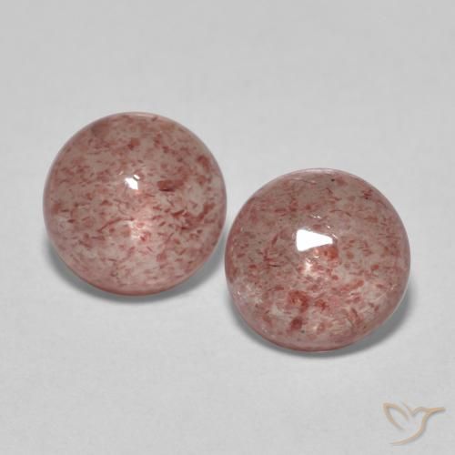 3.42ctw Natural Medium Pink Strawberry Quartz, Round, Translucent