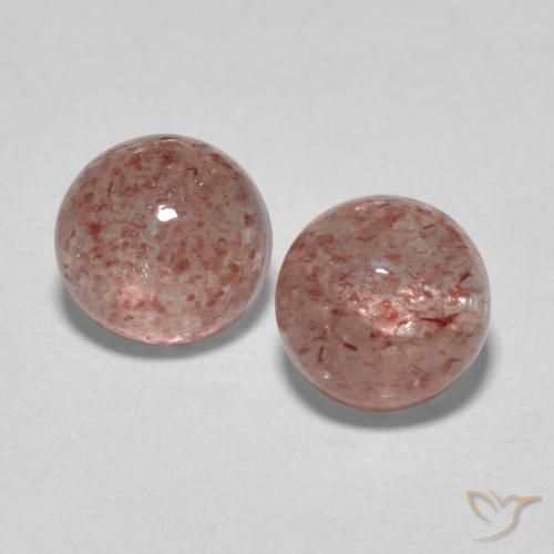 2.55 ct Round Strawberry Quartz, 6.2 mm From Russia, Photo A