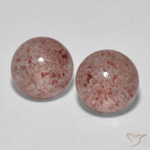 5.63ctw Natural Medium Pink Strawberry Quartz, Round, Translucent