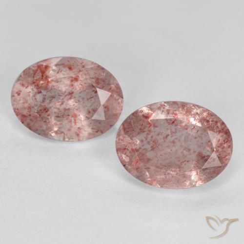 2.3 ct Oval Cut Strawberry Quartz, 8.1 x 6.1 mm From Russia, Photo A