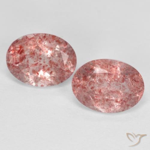 2.53 ct Oval Cut Strawberry Quartz, 8.2 x 6.1 mm From Russia, Photo A