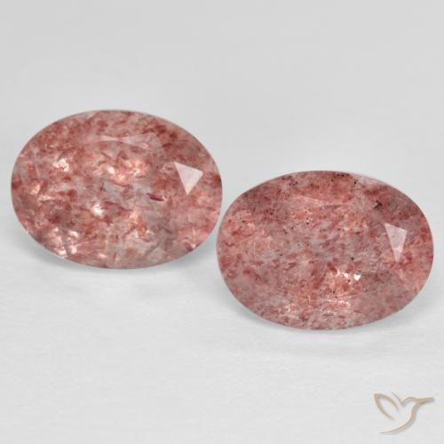 2.79ctw Natural Rose Pink Strawberry Quartz, Oval, Translucent
