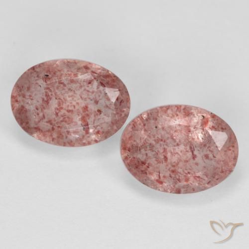 2.92 ct Oval Cut Strawberry Quartz, 8.1 x 6.1 mm From Russia, Photo A