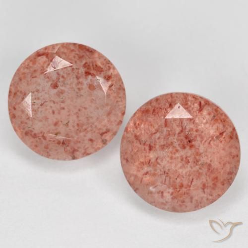 4.30ctw Natural Raspberry Pink Strawberry Quartz, Round, Translucent