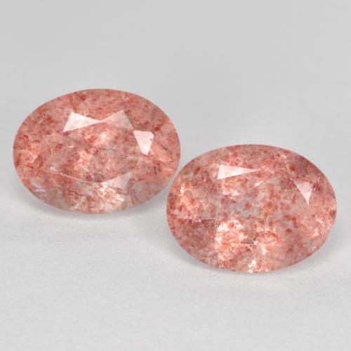 Light Pink Strawberry Quartz Gem - 1.2ct Oval Facet (ID: 569934)