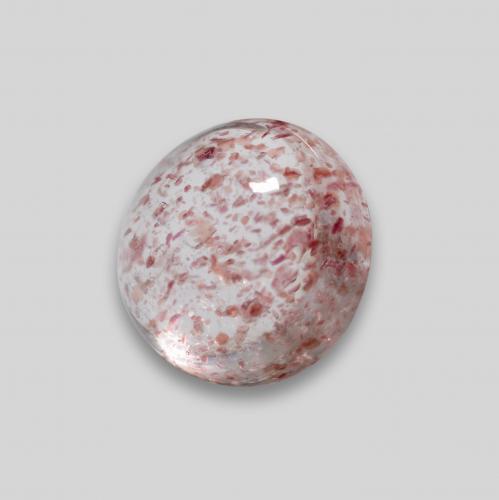 0.95 ct Pink Strawberry Quartz Stone, Natural Strawberry Quartz in Round Cabochon Shape for Sale