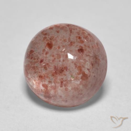 1.80 ct Pink Strawberry Quartz Stone, Natural Strawberry Quartz in Round Cabochon Shape for Sale