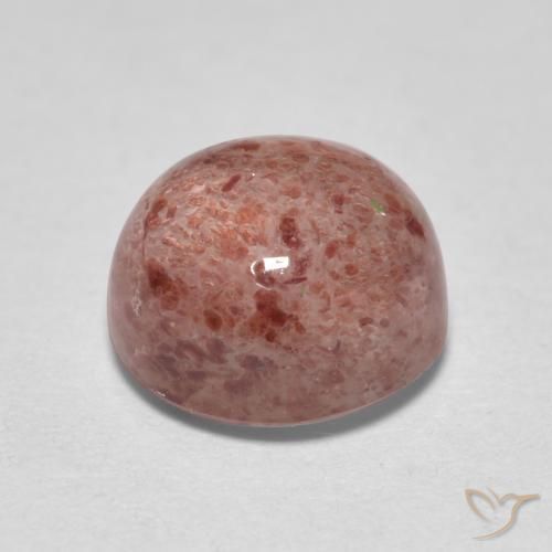 Strawberry Quartz Gemstone in 7 mm (calibrated) Size for Sale, Strawberry Quartz Stone in Medium-Light Pink Color