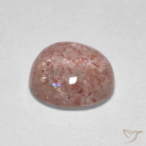 Strawberry Quartz Gemstone in 6.5 mm (calibrated) Size for Sale, Strawberry Quartz Stone in Medium Pink Color