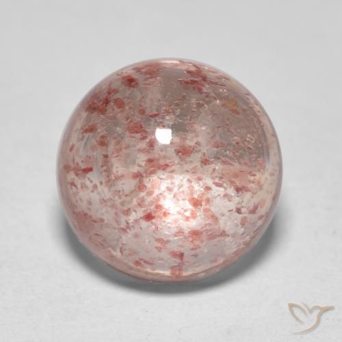 2.59ct Natural Medium Pink Strawberry Quartz, Round, Transparent