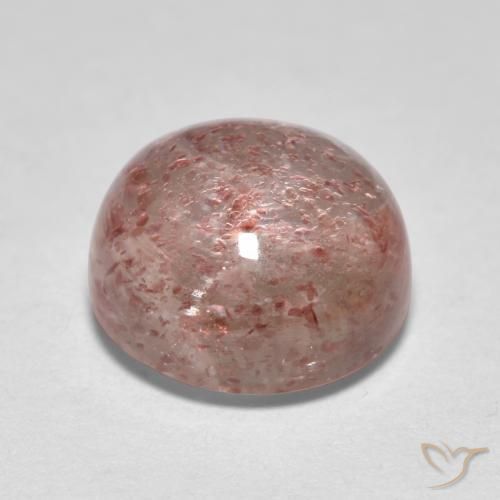 Strawberry Quartz Gemstone in 8 mm (calibrated) Size for Sale, Strawberry Quartz Stone in Medium Pink Color