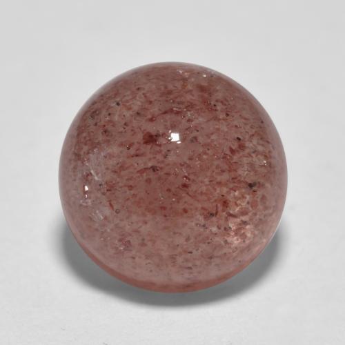 Medium Pink Клубничный Кварц Камень - 2.9ct Круглый Кабошон (ID: 570221)