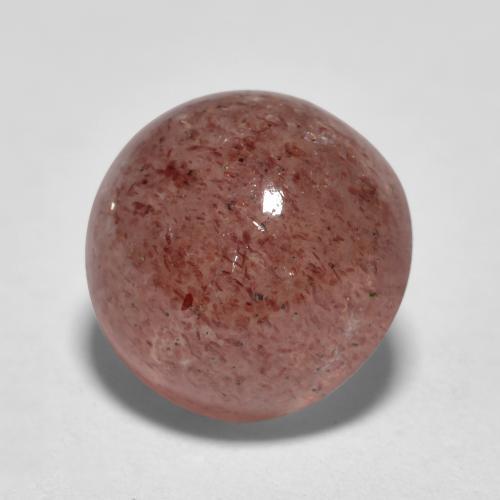 2.94 ct Pink Strawberry Quartz Stone, Natural Strawberry Quartz in Round Cabochon Shape for Sale