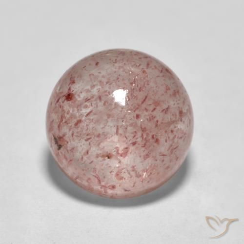 2.77ct Natural Medium Pink Strawberry Quartz, Round, Translucent