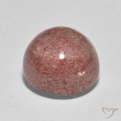 Strawberry Quartz Gemstone in 8 mm (calibrated) Size for Sale, Strawberry Quartz Stone in Medium Pink Color