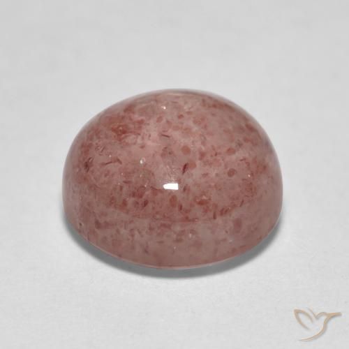 Strawberry Quartz Gemstone in 8 mm (calibrated) Size for Sale, Strawberry Quartz Stone in Medium Pink Color