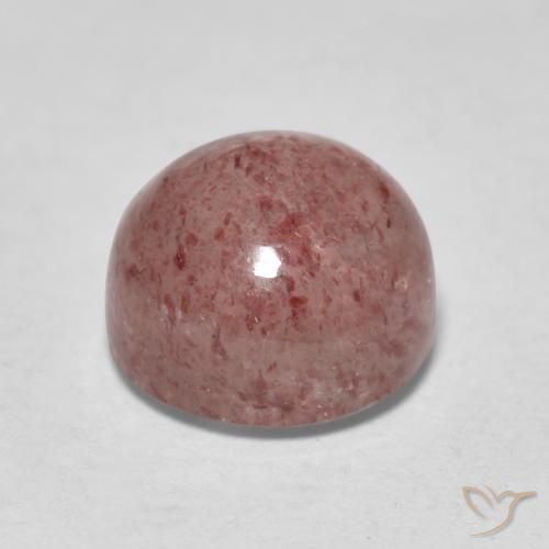 Strawberry Quartz Gemstone in 7 mm (calibrated) Size for Sale, Strawberry Quartz Stone in Earthy Pink Color