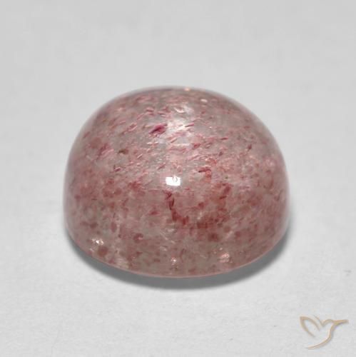 Strawberry Quartz Gemstone in 8 mm (calibrated) Size for Sale, Strawberry Quartz Stone in Light Pink Color