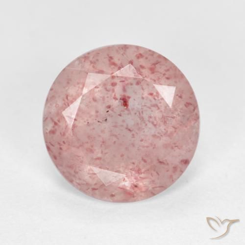 2.40ct Natural Light Pink Strawberry Quartz, Round, Translucent