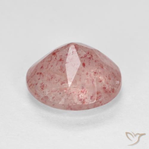 Strawberry Quartz Gemstone in 9 mm (calibrated) Size for Sale, Strawberry Quartz Stone in Light Pink Color