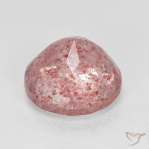Strawberry Quartz Gemstone in 9 mm (calibrated) Size for Sale, Strawberry Quartz Stone in Earthy Pink Color