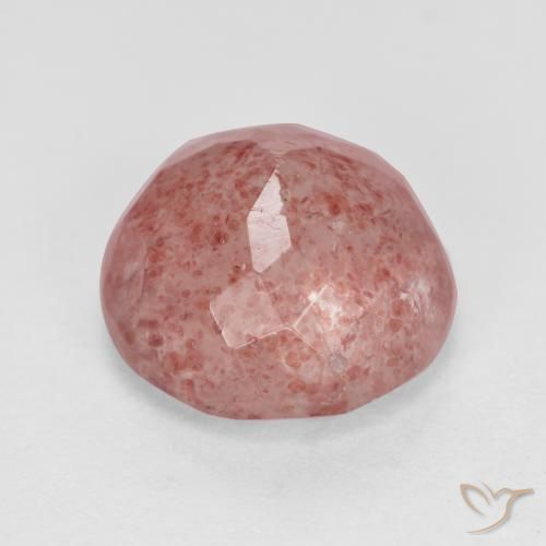 Strawberry Quartz Gemstone in 9 mm (calibrated) Size for Sale, Strawberry Quartz Stone in Light Rose Pink Color