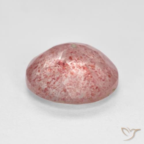 Strawberry Quartz Gemstone in 9 mm (calibrated) Size for Sale, Strawberry Quartz Stone in Light Rose Pink Color