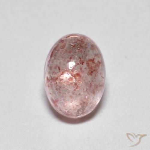 1.23ct Natural Light Pink Strawberry Quartz, Oval, Translucent