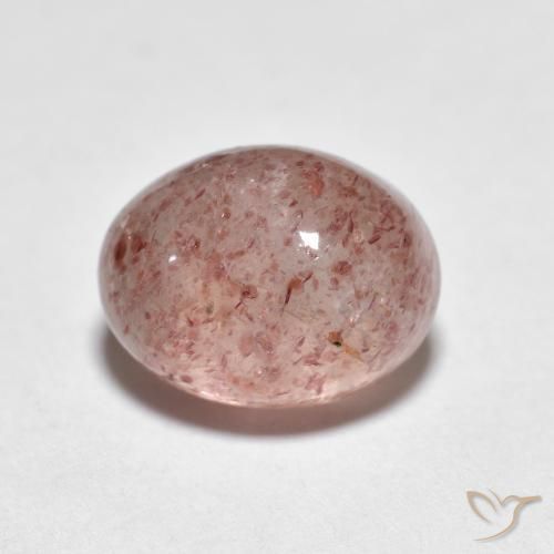 2.84ct Natural Earthy Pink Strawberry Quartz, Oval, Transparent