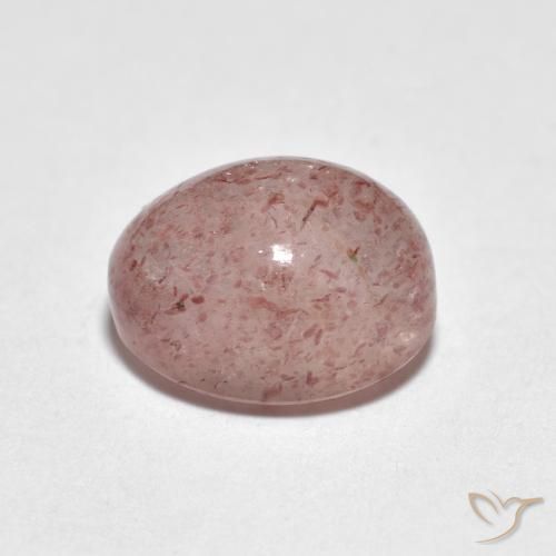 Strawberry Quartz Gemstone in 9 x 7 mm (calibrated) Size for Sale, Strawberry Quartz Stone in Earthy Pink Color