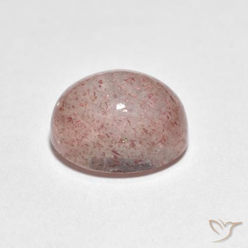 Strawberry Quartz Gemstone in 9 x 7 mm (calibrated) Size for Sale, Strawberry Quartz Stone in Light Pink Color