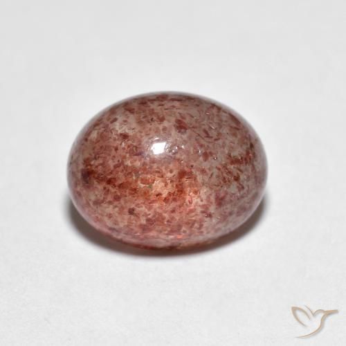 2.35ct Natural Light Brick Red Strawberry Quartz, Oval, Transparent