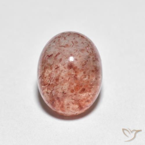 2.47ct Natural Light Brick Red Strawberry Quartz, Oval, Transparent